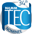 Award badge, image text: 34th NAMM TEC Nominee