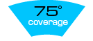 Image text: 75 degree coverage