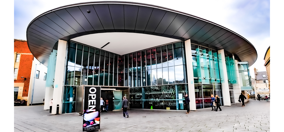 View of the enterance to Perth Concert Hall