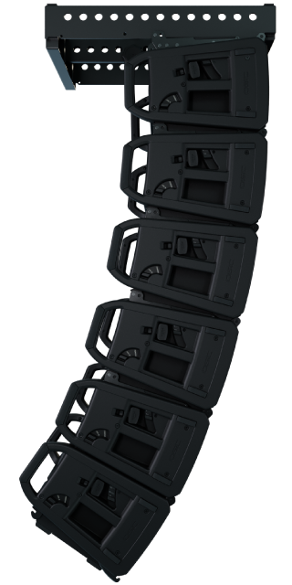Image of hanging QSC line arrays