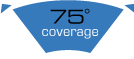 75 degree coverage arc