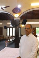Church with mounted QSC Loudspeakers